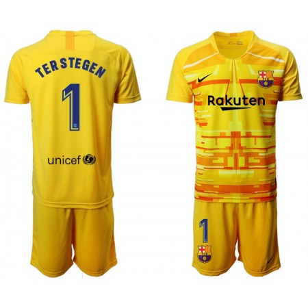 Billiga Fotbollströjor FC Barcelona Målvakt TER STEGEN 1 Barn tröja II 2019/20 Kortärmad